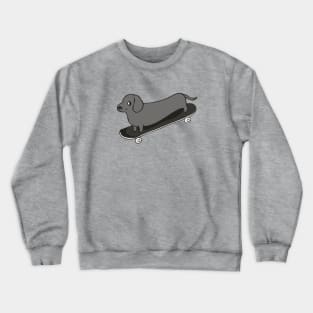 Skateboarding Dachshund Crewneck Sweatshirt